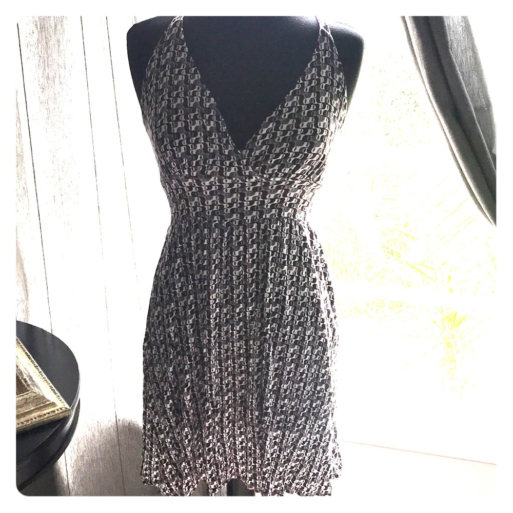 Halter multi grey dress